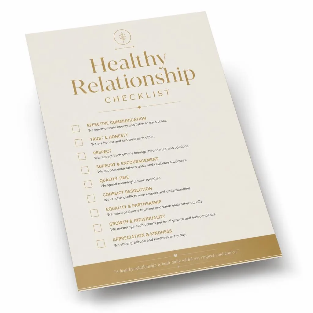 Healthy Relationship Checklist premium mockup
